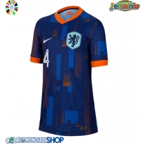Maglie da calcio Olanda Virgil van Dijk #4 Seconda Maglia Femminile Europei 2024 Manica Corta